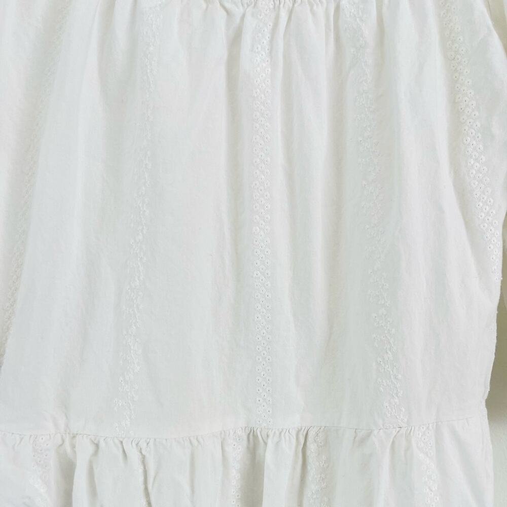 Vintage - St Tropez White Peasant Tiered Maxi Dress - Picture 2 of 3
